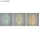 Modern stainless steel k9 crystal led wall mount light living room