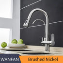 Modern stainless steel pull down kitchen faucet with extendable hose