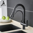 Modern stainless steel pull down kitchen faucet with extendable hose