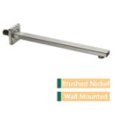 Modern stainless steel shower arm and head holder bathroom mount