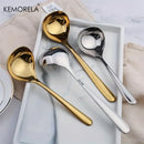 Modern stainless steel small gravy ladle set dining room sauce spoons