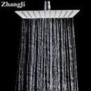 Modern stainless steel square ceiling rain shower head bathroom accessory