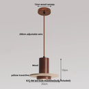 Modern stone and wood glass ball led pendant lamp dining room