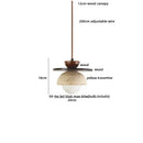 Modern stone and wood glass ball led pendant lamp dining room