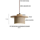 Modern stone and wood glass ball led pendant lamp dining room