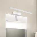 DecorBites™ Modern Streamlined LED Vanity Wall Light - White Metal Shade, Warm/White Light, 17"/23" L