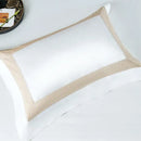 Modern striped white & beige luxury bedding set bedroom cotton