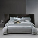 Modern striped white & beige luxury bedding set bedroom cotton
