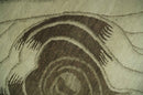 Modern Stripes Design Beige and Brown Hand loom 5.6x8 wool and art Silk Area Rug
