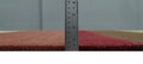 Modern Stripes Ivory, Rust, Maroon and Brown Hand loom 5.6x6.6 Wool Area Rug