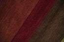 Modern Stripes Ivory, Rust, Maroon and Brown Hand loom 5.6x6.6 Wool Area Rug