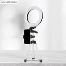 Modern style black & silver led ring flash light with tripod office