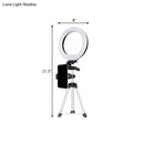 Modern style black & silver led ring flash light with tripod office