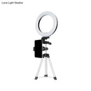 Modern style black & silver led ring flash light with tripod office