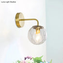Modern style gold hammered glass wall sconce living room light