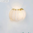Modern style grey & white feather sconce light parlor wall decor