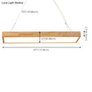 DecorBites™ Modern Style LED Wooden Island Ceiling Light Fixture - Wood Rectangle Design