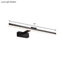 DecorBites™ Slender Black LED Vanity Light in Modern Style - Wall Mount Lighting Idea, Warm/White Glow
