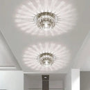 Modern sunburst crystal led flush mount ceiling light for living room