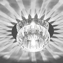 Modern sunburst crystal led flush mount ceiling light for living room