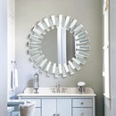 Modern Sunburst Framed Decorative Round Mirror