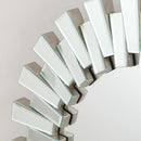 Modern Sunburst Framed Decorative Round Mirror