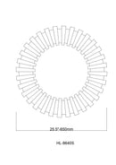 Modern Sunburst Framed Decorative Round Mirror