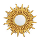 Modern Sunburst Golden Mirror Antiqued Casual Wall Decoration