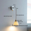 Modern sunset glass led wall sconce bedroom brass lamp
