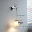 Modern sunset glass led wall sconce bedroom brass lamp
