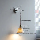 Modern sunset glass led wall sconce bedroom brass lamp