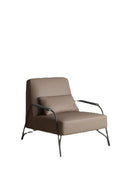 Modern taupe italian style single sofa chair living room armchair
