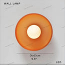 Modern teal & burgundy designer mushroom floor lamp living room