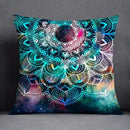 Modern teal cosmic leaves flower pillowcase set bedroom decor