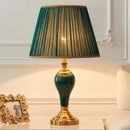 Modern teal green ceramic table lamp for bedroom and living room