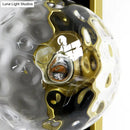 DecorBites™ Modern Clear/Cream Glass Orb Wall Light with Brass Mount