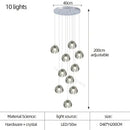 Modern teardrop crystal led chandelier living room pendant light