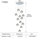 Modern teardrop crystal led chandelier living room pendant light