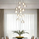 Modern teardrop crystal led chandelier living room pendant light