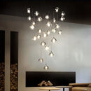 Modern teardrop crystal led chandelier living room pendant light