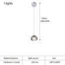 Modern teardrop crystal led chandelier living room pendant light