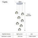 Modern teardrop crystal led chandelier living room pendant light