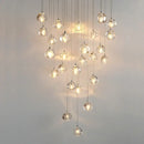 Modern teardrop crystal led chandelier living room pendant light