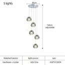 Modern teardrop crystal led chandelier living room pendant light
