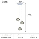 Modern teardrop crystal led chandelier living room pendant light