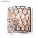 Modern teardrop crystal wall mounted light – bedroom white sconce