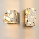 Modern terrazzo cube led wall light fixture bedroom sconce