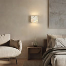 Modern terrazzo cube led wall light fixture bedroom sconce