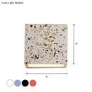 Modern terrazzo square wall light bedroom e26 e27 speckled sconce