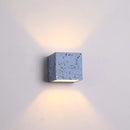 Modern terrazzo square wall light bedroom e26 e27 speckled sconce